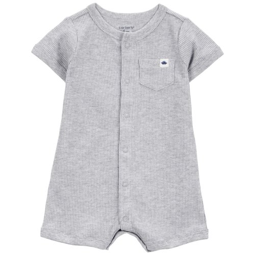 Baby Thermal Short-Sleeve Romper - Gray - Carter's | Carter's