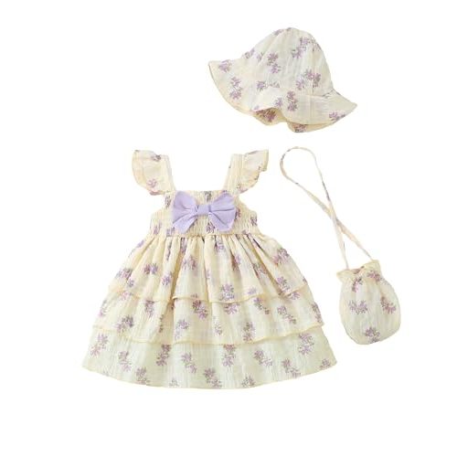 Baby Girl Dress Infant Newborn Clothes Summer Sleeveless Layer Ruffle Dresses Casual Beach Sundress for Girls 0M-3T
