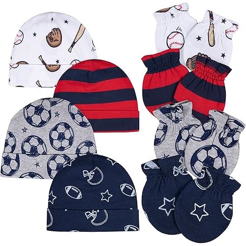 Gerber Baby Boys' Cap and Mitten Sets