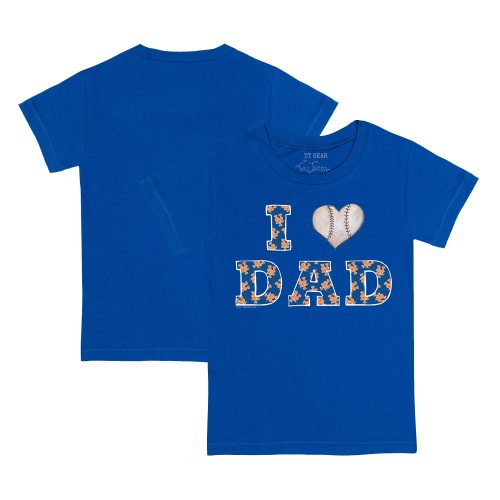 Toddler New York Mets Tiny Turnip Royal I Love Dad T-Shirt