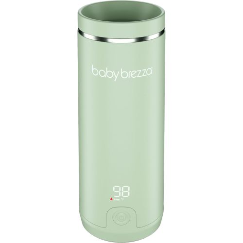 Baby Brezza Superfast Portable Baby Bottle Warmer – 67% Faster - Travel Breastmilk Warmer and Formula Warmer - Safe, Even Heating - Up to 9oz - No Adapters, Green