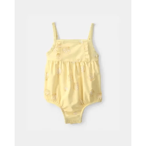 Baby Girl 1-Piece Shell Swimsuit - Yellow | Carter's