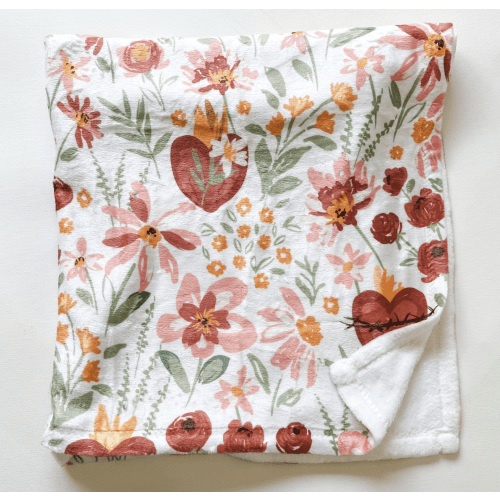 Little Rose Shop
FLORAL Holy Family Hearts Minky Blanket