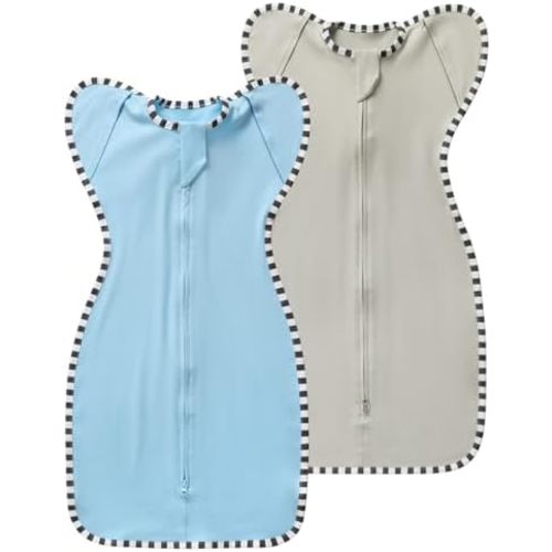 Baby Transition Swaddle 2-Pack, Newborn Sleep Sack, Arms Up Design (Arms In/Out), Infant Swaddle for Boys Girls