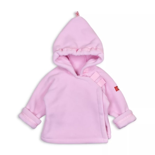 Hooded Fleece Jacket in Light Pink