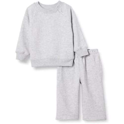 Amazon Essentials Unisex Babies' French Terry Sweatshirt and Sweatpants Set, Pack of 2
