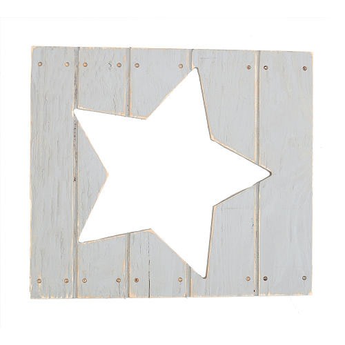 Twelve Timbers Star Plank Cut Out Wall Art - Gray