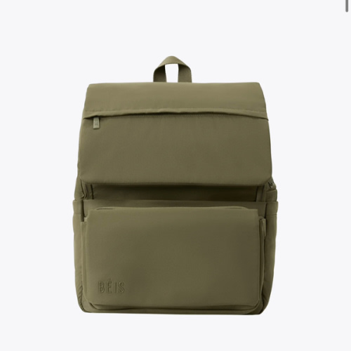BÉIS 'The Ultimate Diaper Backpack' in Olive - Green Backpack Diaper Bag
