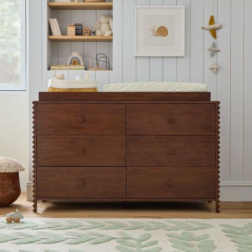 Josephine 6-Drawer Wide Dresser with Removable Topper (57")