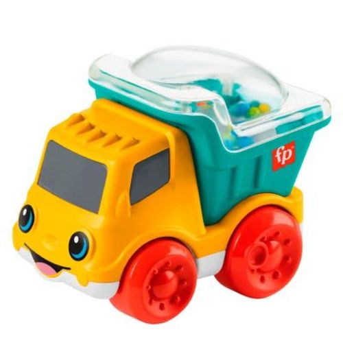 Fisher-Price Baby Toy Poppity Pop Dump Truck Push-Along Vehicle with Fine Motor Activities For Infants Ages 6+ Months