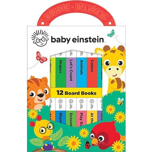 Baby Einstein - My First Library Board Book Block 12-Book Set - First Words, Alphabet, Numbers, and More! - PI Kids