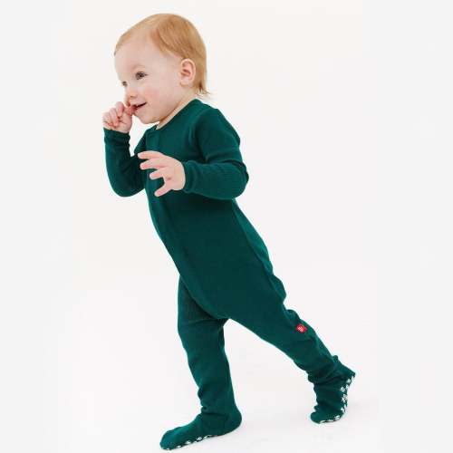 deep emerald waffle modal magnetic parent favorite footie – Magnetic Me
