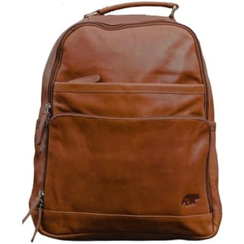 Kodiak Leather Katmai Backpack/Diaper Bag (Saddle)