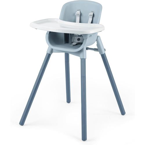 Chicco Zest 4-in-1 Folding High Chair, Feeding Chair, Toddler Chair and Youth Stool, Multi-Use Easy Clean High Chair | Capri/Blue