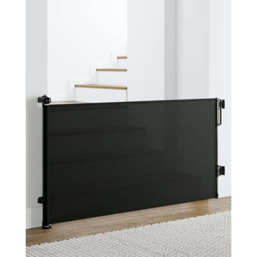 Ophanie Retractable Baby Safety Gate,Extra Wide Mesh Dog Pet Gate 33" Tall, Extends to 55" Wide, Indoor & Outdoor Child Gates for Stair&Doorways, Black