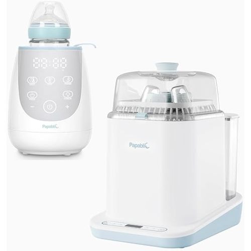 Papablic: Bottle Washer & Fast Bottle Warmer with Feeding Tracker, Essential Baby Care Bundle