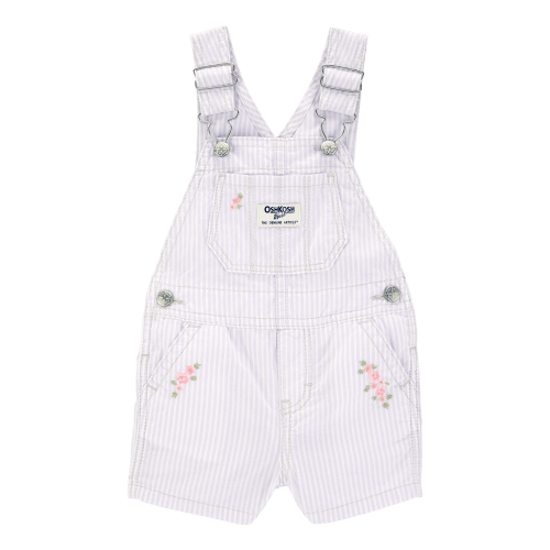 Baby Floral Hickory Striped Shortalls - Purple - OshKosh | Carter's