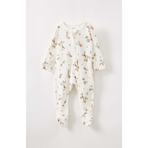 Organic Pointelle Zip All In One Romper