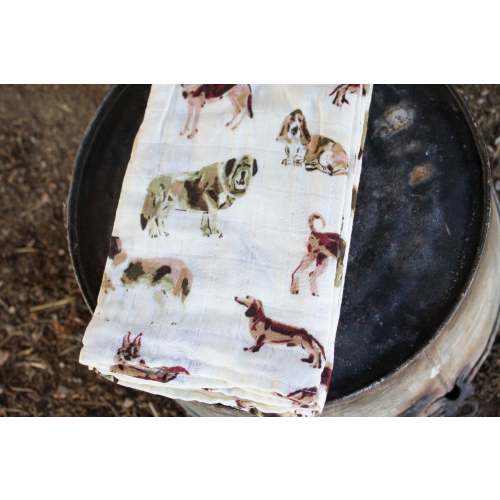Natural Dog Organic Cotton Muslin Two-Piece Burp Cloth Set | Farm Girl: Rural Boutique + General Store