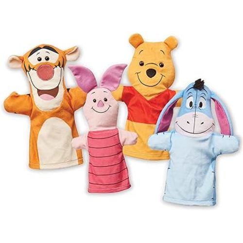 Melissa & Doug Disney Winnie the Pooh Soft & Cuddly Hand Puppets Toys For Kids Ages 2+