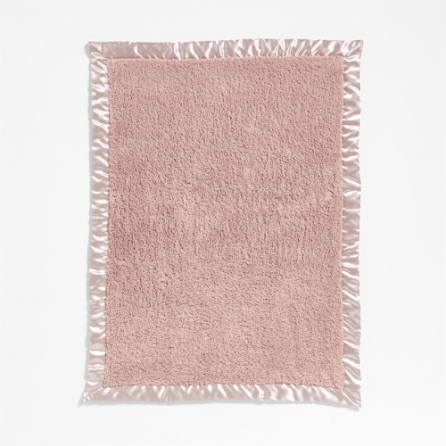 Personalized Satin Trim Rosy Lilac Plush Baby Stroller Blanket