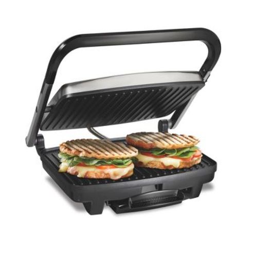 Hamilton Beach Panini Press Nonstick Indoor Grill Silver