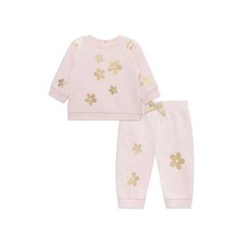 Girls' Floral Shine Active Sweatshirt & Pants Set - Baby