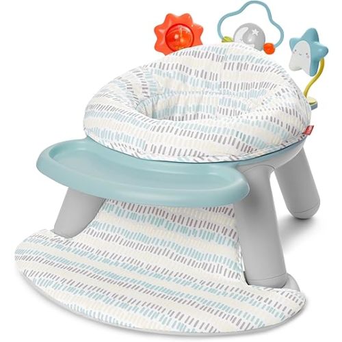 Skip Hop 2-in-1 Sit-up Activity Baby Chair, Silver Lining Cloud