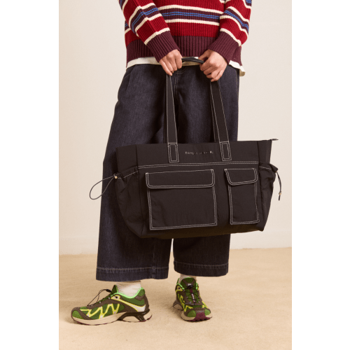 eliza techy tote bag - black