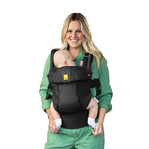 LÍLLÉbaby The Complete All Seasons SIX-Position, 360° Ergonomic Baby & Child Carrier, Black - Cotton Baby Carrier, Comfortable and Ergonomic, Multi-Position Carrying for Infants Babies Toddlers - coral
