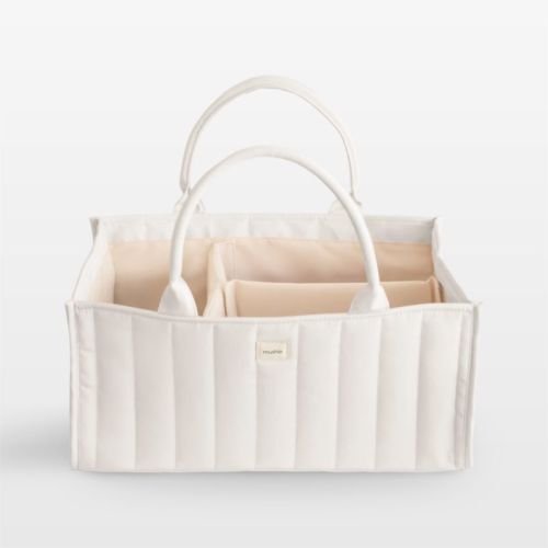 Mushie Diaper Caddy in Ivory