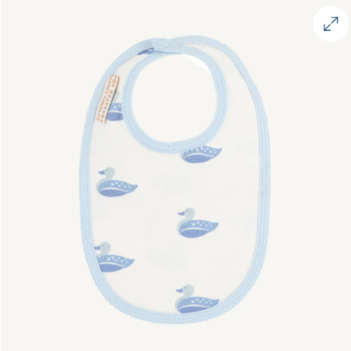 Burp Me Bib - Merrimack Quack Quacks with Buckhead Blue