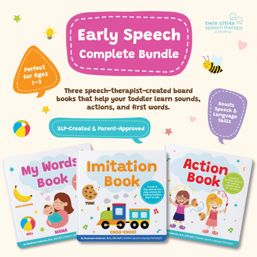 Early Speech Complete Bundle – 3 Interactive Speech Books for Toddlers – Speech Therapy Publishing
