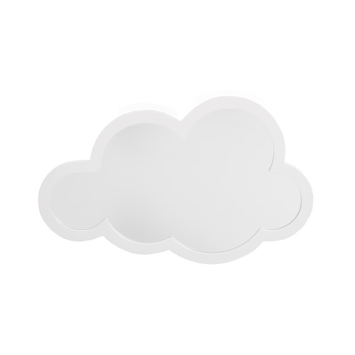 Little Love by NoJo White Cloud Shaped Wooden Decorative Mirror, Unnisex, Infant Nursery