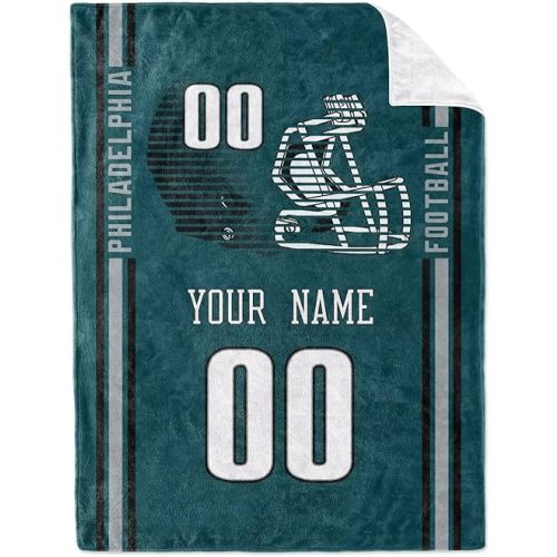 KREDE Philadelphia Baby Blanket for Baby Boy Girl Custom Name and Number Throw Blanket Gifts