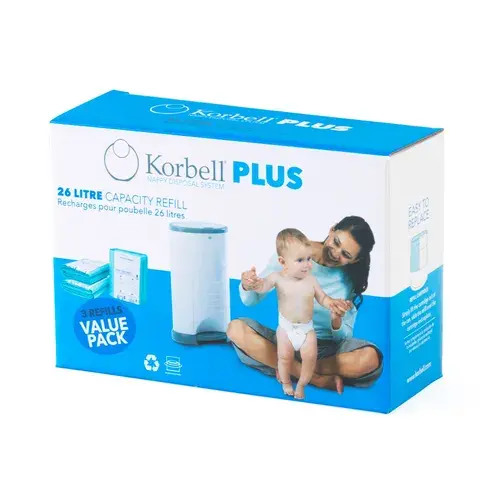 Korbell Plus 3Pk Refill Pack - 26L | Baby Bunting NZ