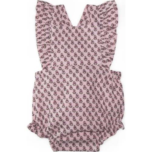 Caleta Romper, Floral - Grey Elephant | Maisonette