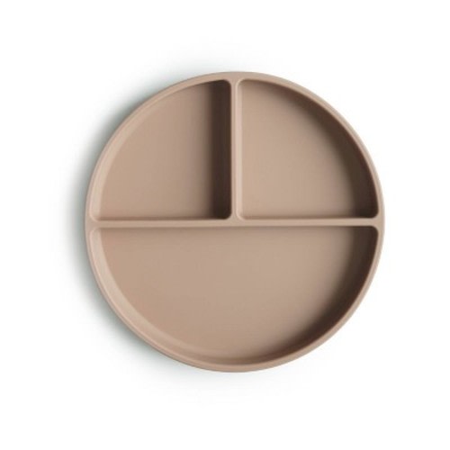 Mushie Silicone Suction Plate, Color: Natural