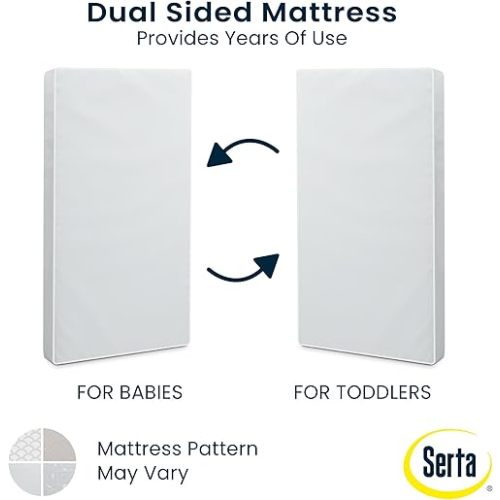 Serta Perfect Start Limited Dual Sided Baby Crib Mattress and Toddler Mattress