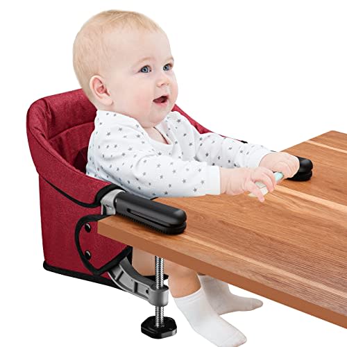 Hook on High Chair: High Chair for Babies and Toddlers 6-36 Months, Portable and Foldable High Chair for Home and Travel, Baby Feeding Chair, Setup in Seconds - Includes Carry Bag (Grey)
