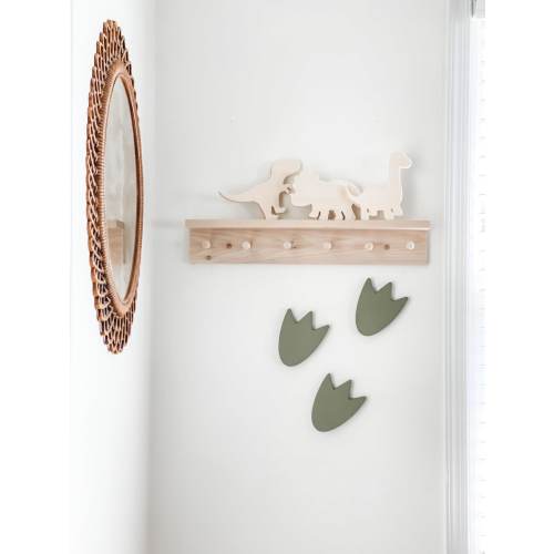 Dinosaur footprints, Dinosaur nursery decor, Dinosaur wall decor, Dinosaur party, Wooden dinosaur