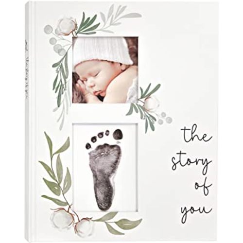 Baby Memory Book for the Modern Minimalist - Simple Baby Book for Boy or Girl - First Years Journal - Monthly Milestone Keepsake Record Book - Gender Neutral Pregnancy Gift for Baby Shower