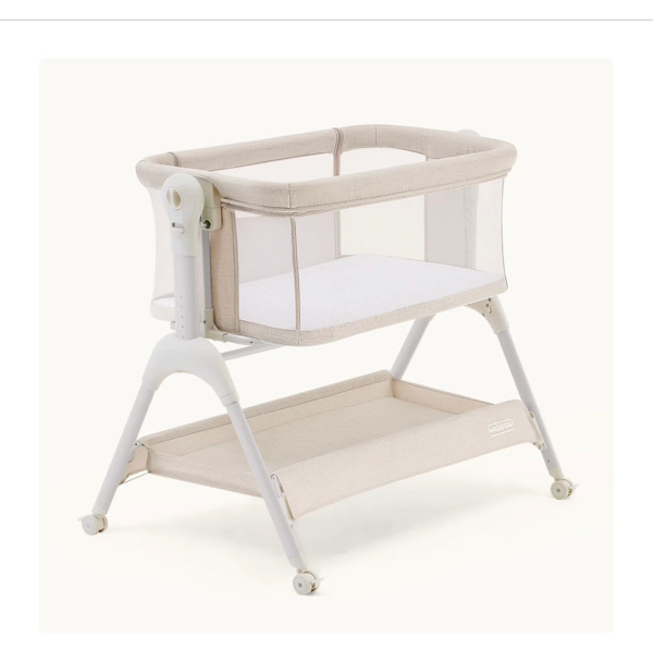 HARPPA Cuddly Sway | 3-in-1 Rocking Baby Bassinet & Bedside Sleeper with Anti-Reflux Mattress for Newborns | Attaches to Bed, Adjustable Height, Tool-Free Setup, Portable Wheels, CPSC Certified, Gentle Rocking Motion | Ideal for Infants, Safe Co-Sleeping
