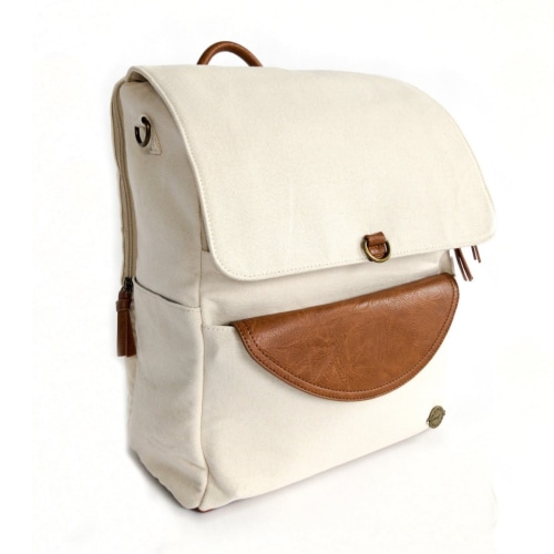 White Diaper Bag Backpack - Chic & Spacious!