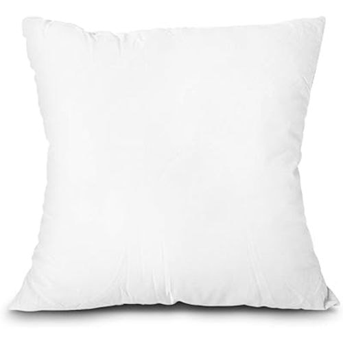 EDOW Throw Pillow Insert, Lightweight Soft Polyester Down Alternative Decorative Pillow, Sham Stuffer, Machine Washable. (White, 18x18)