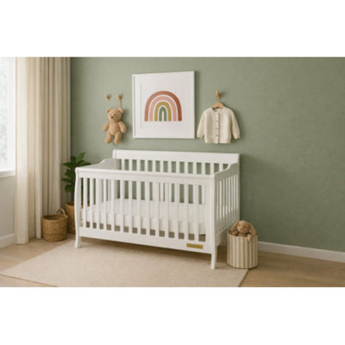 Harriet Bee Briney 4-in-1 Convertible Crib with Toddler Guardrail & Reviews | Wayfair