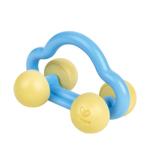 Hape: Rattle & Roll Toy Car, Blue & Yellow, 0mo+