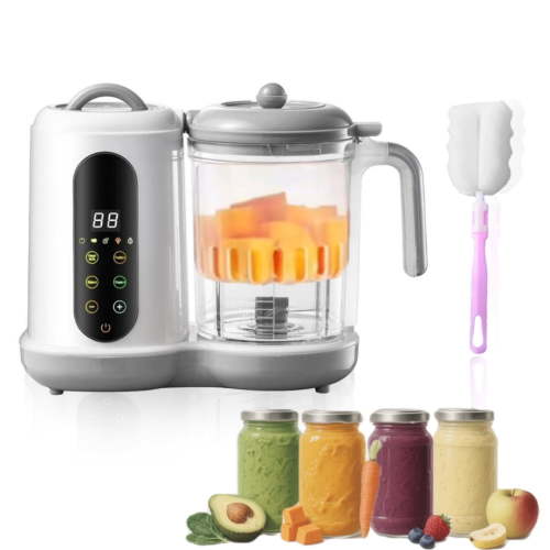 Lepibat Gems Baby Food Maker with Steam Basket, Food Processor Steamer Puree Blender Grinder Mills Machine, Auto Cooking Grinding for kids Food