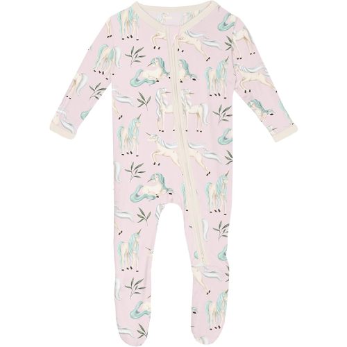 KicKee Zipper Footie (unicorn, 0-3 months)