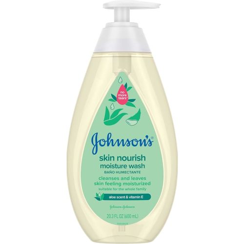 Johnson's Skin Nourishing Moisture Baby Body Wash With Vanilla & Oat Scents, Hypoallergenic & Tear Free Baby Bath Wash, Paraben-, Dye-, Sulfate & Phthalate-Free, 20.3 fl. oz